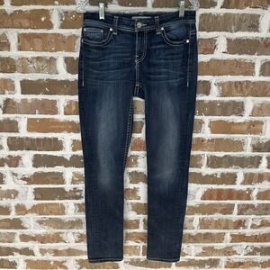 BKE Harper Jeans‎ Women's 28x31.5 Inch (27R Tag) Skinny Stretch Blue Denim